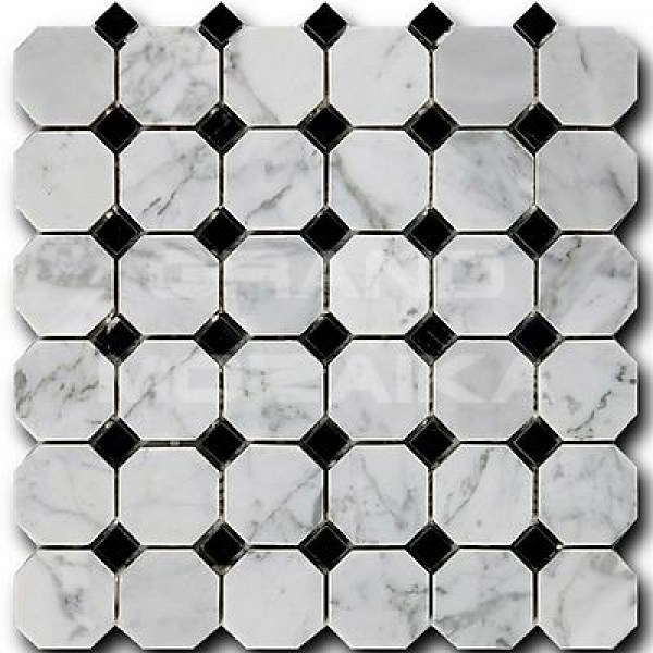 grand-mozaika/octagone_bianca_carrara_nero_marquina_400_400_canvas
